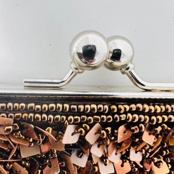 Nicole Lee Formal Clutch Bag Sequin Adjustable Chains - Picture 6 of 6